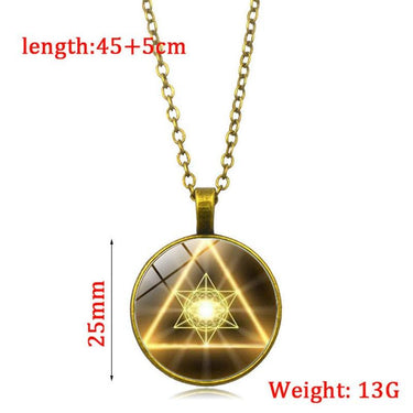 Sacred Geometry Glass Pendant
